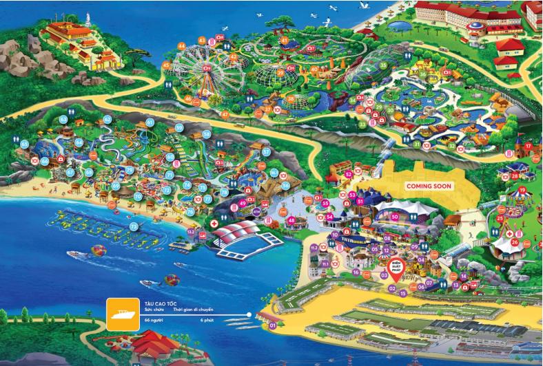 Bản Đồ Vinpearl land Nha Trang