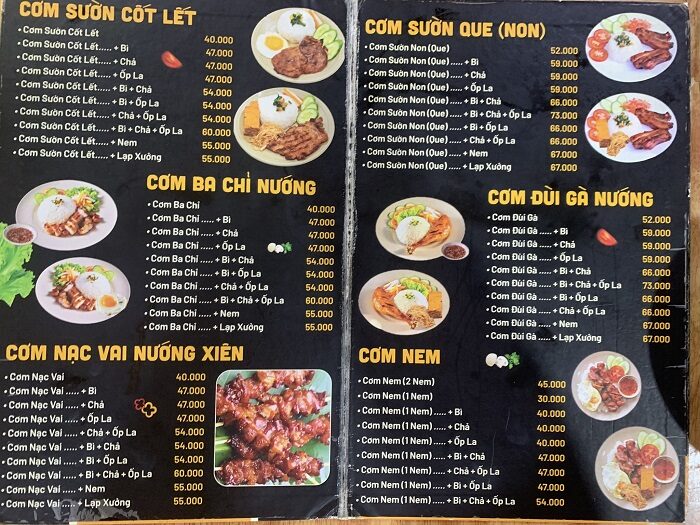 Cơm Tấm Nha Trang 4 Menu Quán Cơm Tấm Trường Tàu Nha Trang